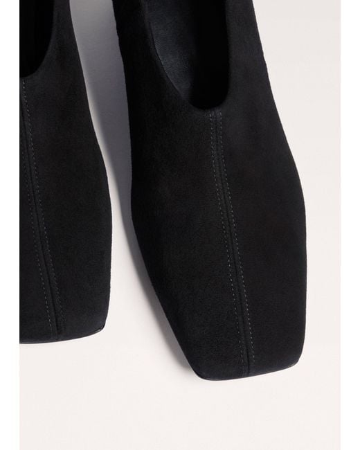 ME+EM Black High Front Block Heel