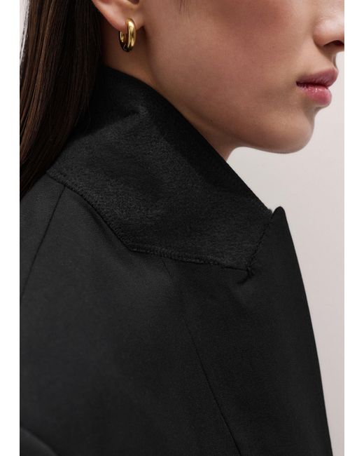ME+EM Black Intelligently Oversized Tux Jacket