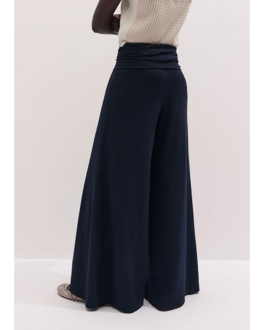 ME+EM Blue Super Wide Palazzo Pant