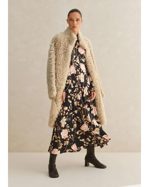 ME+EM Natural Romantic Floral Print Fit And Flare Maxi Dress
