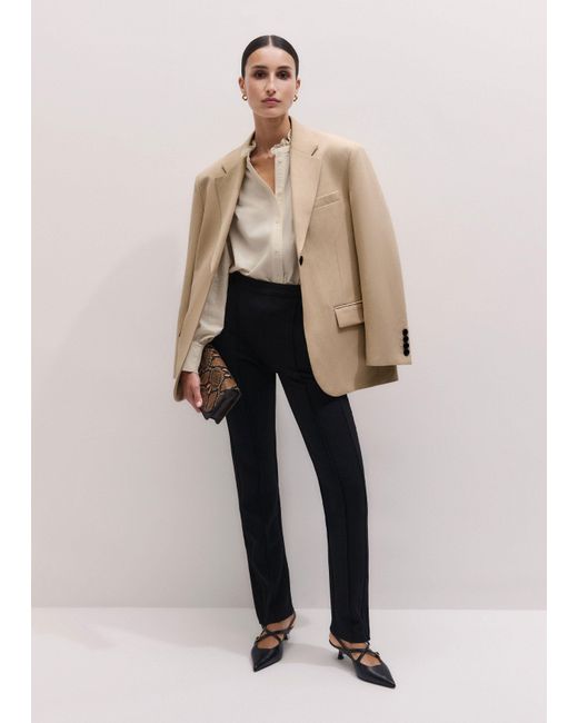 ME+EM Brown Super Soft Micro Cord Blouse