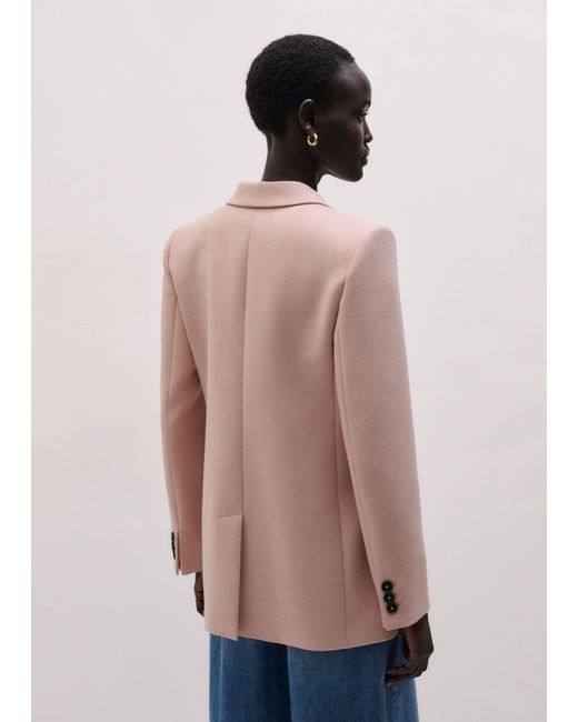ME+EM Pink Sharp Shoulder Blazer