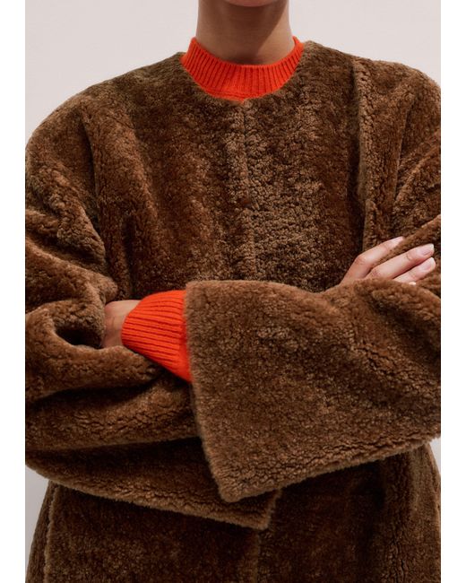 ME+EM Multicolor Shearling Coat