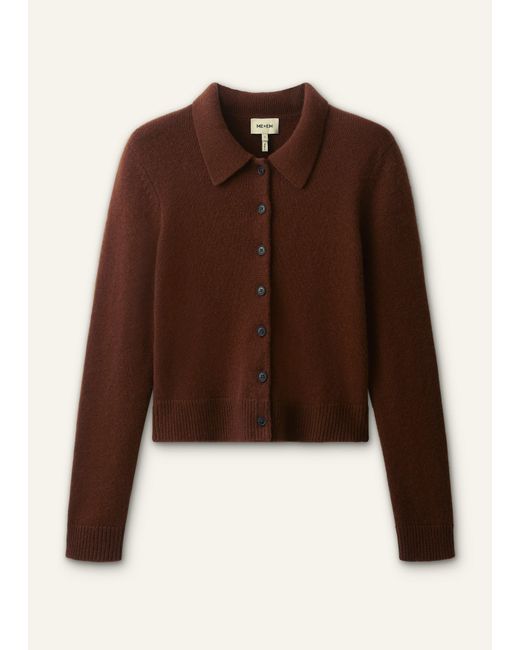 ME+EM Blue Cashmere Straight Button Through Cardigan