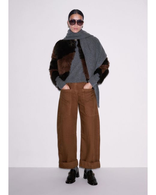 ME+EM Multicolor Wide Taper Pant