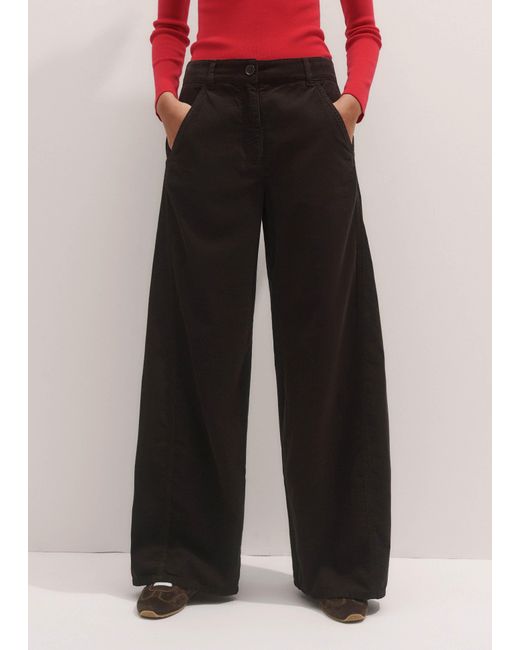 ME+EM Black Super Soft Wide Engineered Trouser