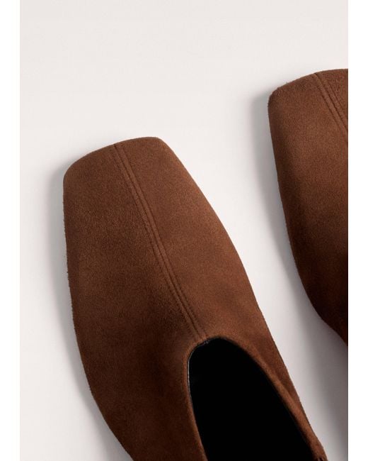 ME+EM Brown High Front Block Heel