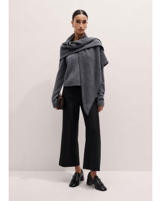 ME+EM Black Patch Pocket Cropped Kick Flare