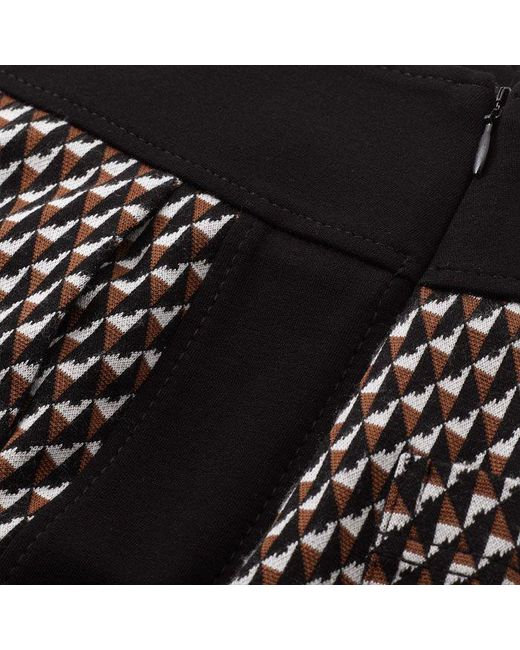 ME+EM Black Travel Tailoring Geo Jacquard Wide-Leg Pant
