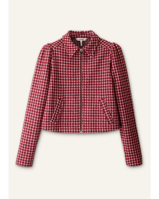 ME+EM Red Zip-Through Top