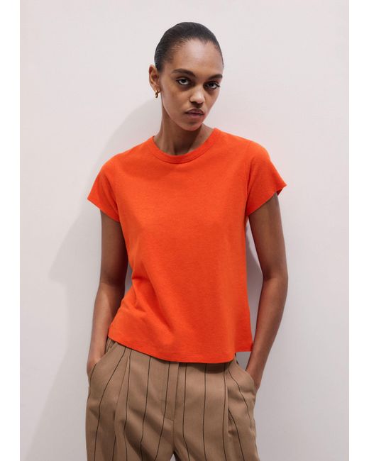 ME+EM Orange Soft Washed Tee