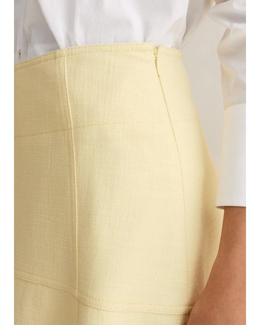 ME+EM Natural Textured Cotton-blend Skirt