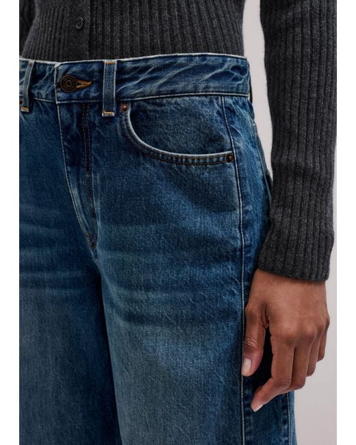 ME+EM Blue Tapered Puddle Jean