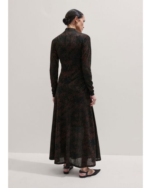 ME+EM Black Moonlight Snake Print Maxi Dress + Slip