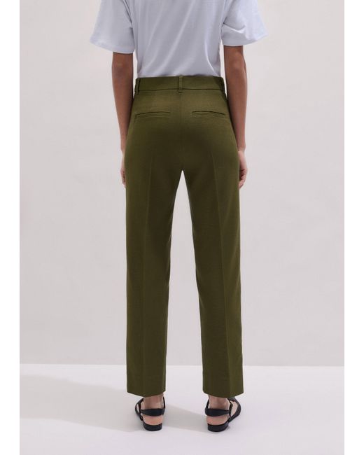ME+EM Green Slim Crop Pant