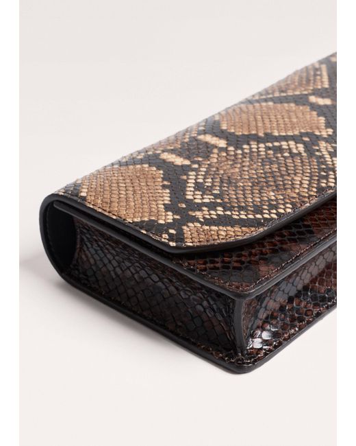 ME+EM Multicolor Snake Embossed Small Clutch+Crossbody Bag