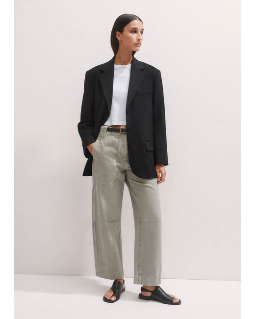 ME+EM Green Cotton Engineered Pant