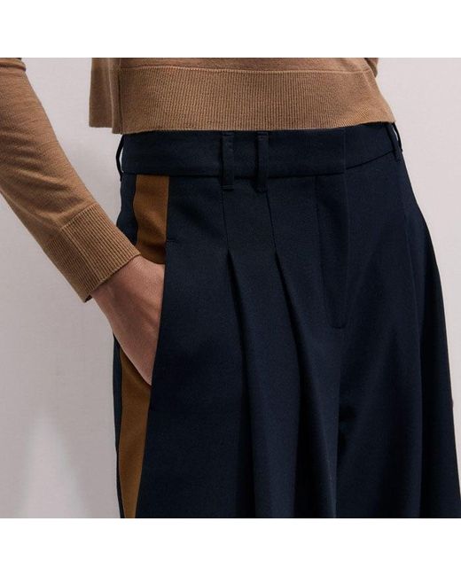 ME+EM Blue Contrast Side Panel Wide Leg