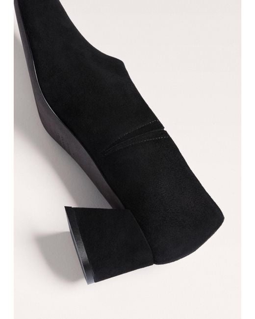 ME+EM Black High Front Block Heel