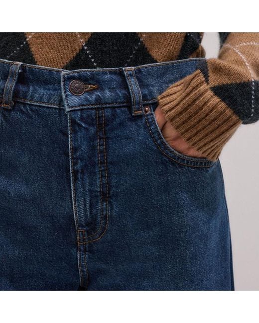 ME+EM Blue Tapered Puddle Jean