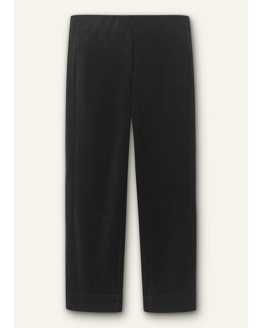 ME+EM Black Velour Slim Crop Pant