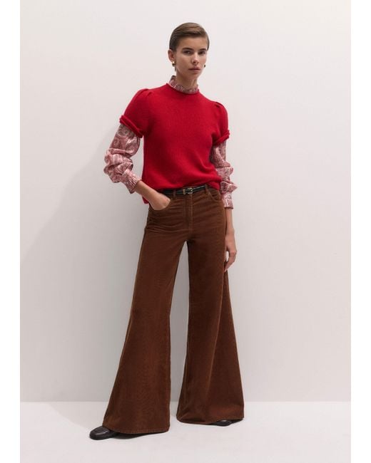 ME+EM Brown Super Flare Trouser