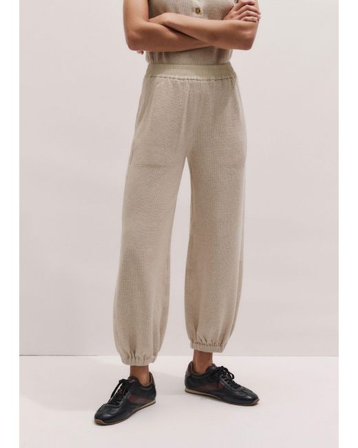 ME+EM Natural Relaxed Cuff Waffle Jogger