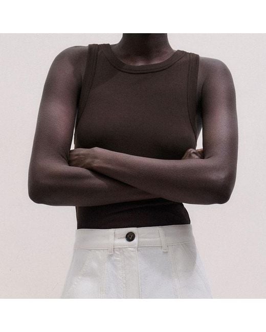 ME+EM White Panelled A-Line Maxi Skirt