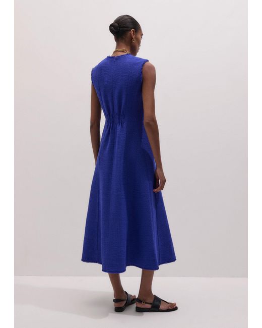 ME+EM Blue Desk-To-Dinner Fit And Flare Maxi Dress