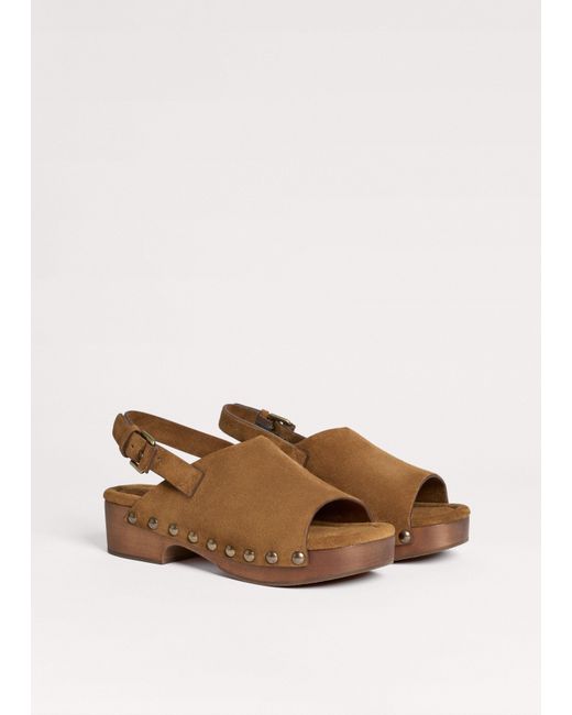 ME+EM Brown Slingback Wood Clog