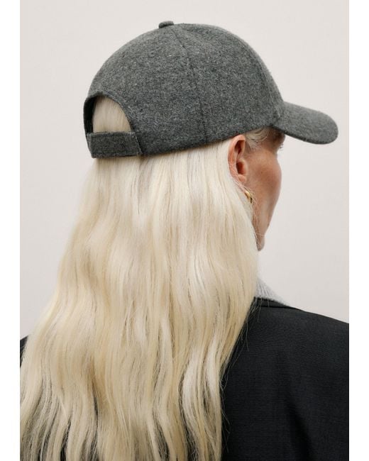 ME+EM Gray Baseball Cap Charcoal Mélange