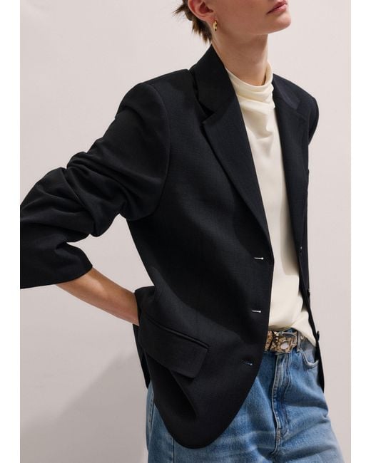 ME+EM Black Oversized Blazer