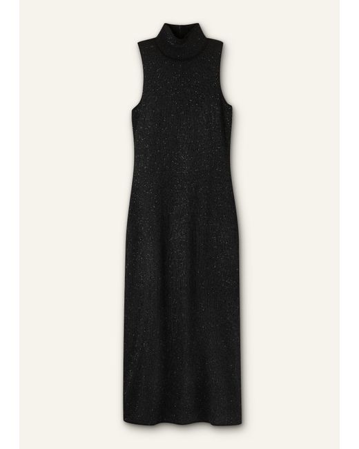 ME+EM Black Sequin Knit Column Maxi Dress