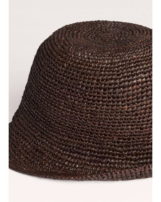 ME+EM Brown Raffia Hat