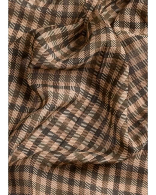 ME+EM Natural Large Check Scarf
