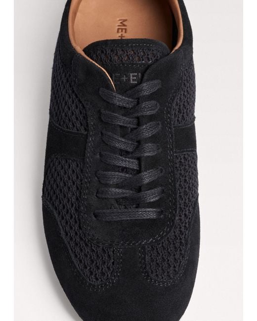 ME+EM Black Retro Runner Sneaker