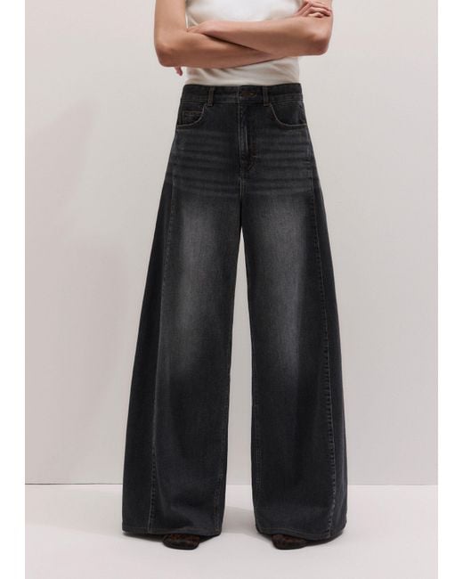 ME+EM Blue Extremely Wide Tapered Jean