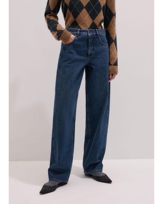 ME+EM Blue Tapered Puddle Jean