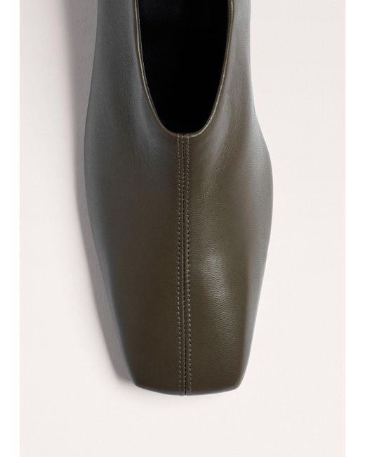 ME+EM Black High Front Block Heel
