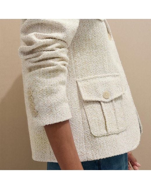 ME+EM Natural Bouclé Contour Jacket