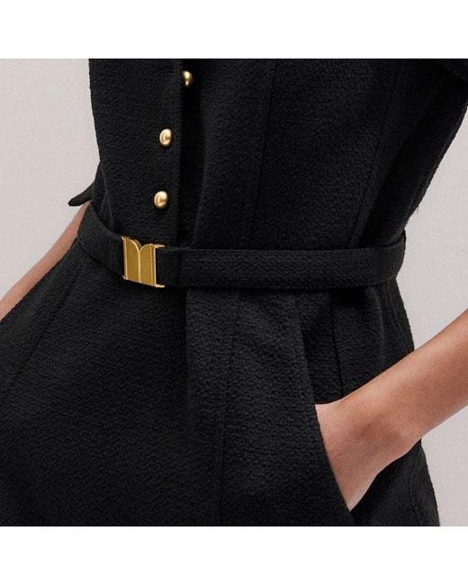 ME+EM Black Fit And Flare Mini Dress + Belt
