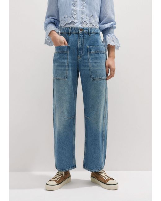 ME+EM Blue Patch Pocket Engineered Jean