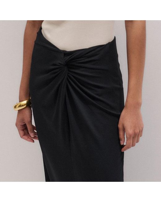ME+EM Blue Knot Detail Maxi Skirt