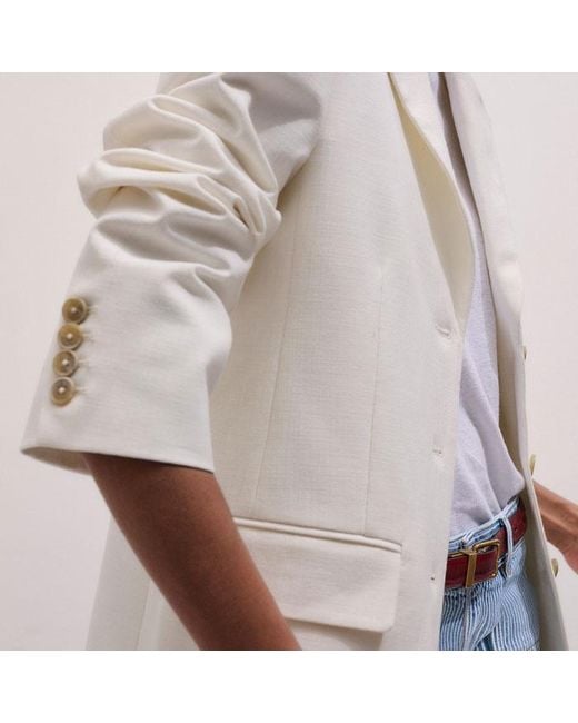 ME+EM White Intelligently Oversized Blazer