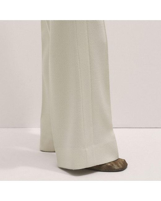 ME+EM Natural Textured High Waist Wide-Leg Trouser