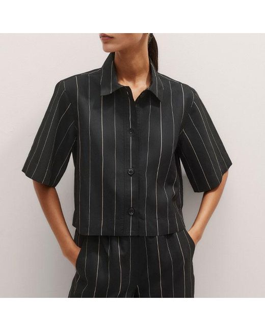 ME+EM Black Fluid Stripe Track Pant