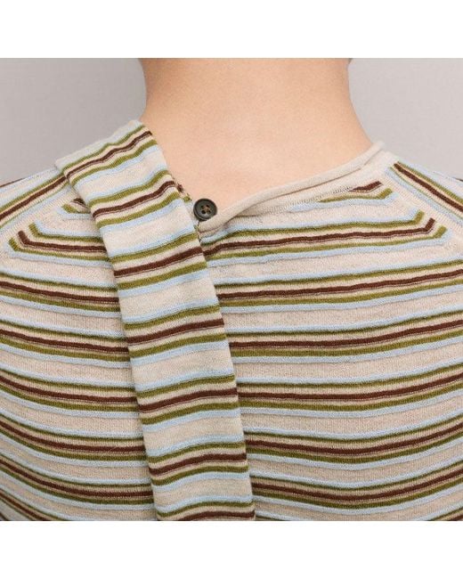 ME+EM Brown Barely There Micro Stripe Slim Tee + Tie