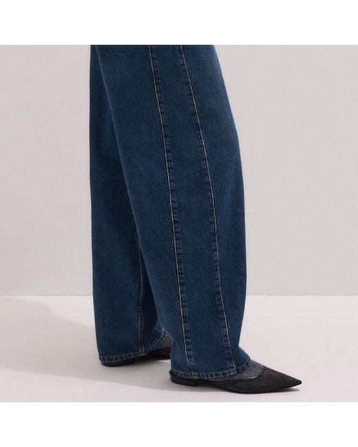 ME+EM Blue Tapered Puddle Jean