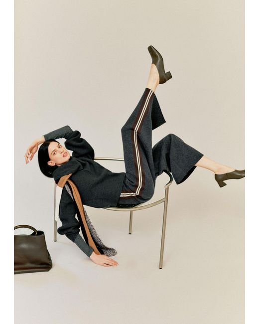 ME+EM Multicolor Knit Wide-Leg Pant