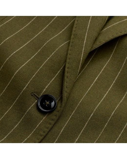 ME+EM Gray Pinstripe Sharp Shoulder Blazer